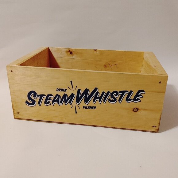 RARE STEAM WHISTLE PILSNER CRATE Wooden Storage Box - Picture 1 of 6